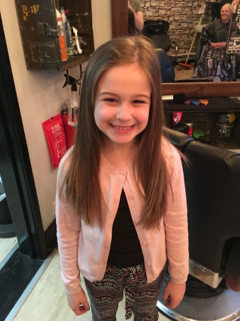 Other image for Ava loses her locks for charity